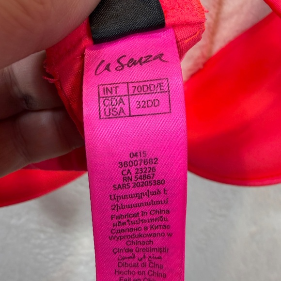 La Senza Bra Body Kiss Size 32DD Fuschia Pink Rhinestone Detail Sexy - Picture 5 of 6